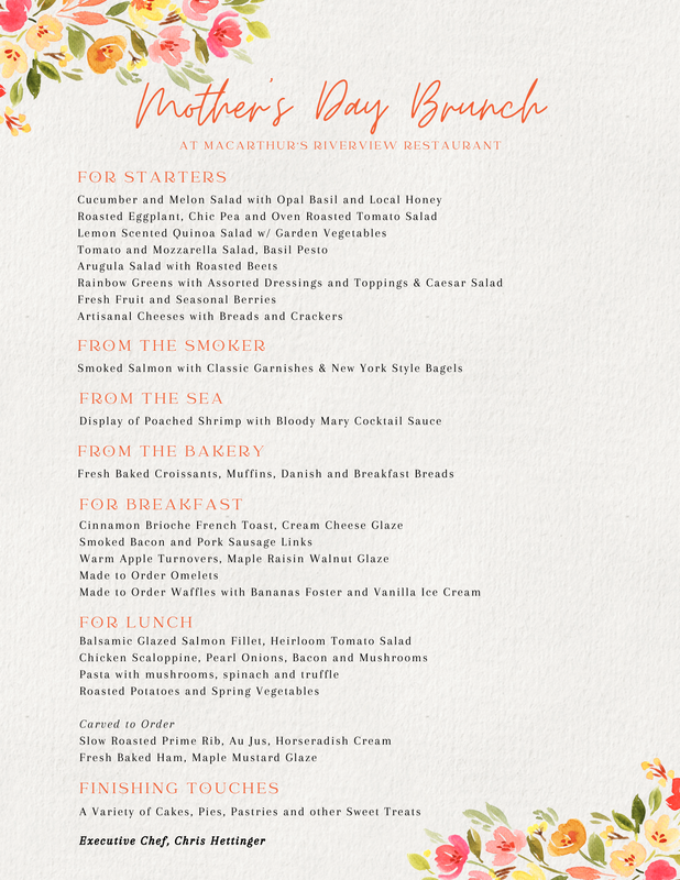 Tulips and brunch menu