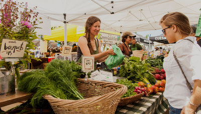 Fresh produce and flowers at the Hudson Farmers' Market